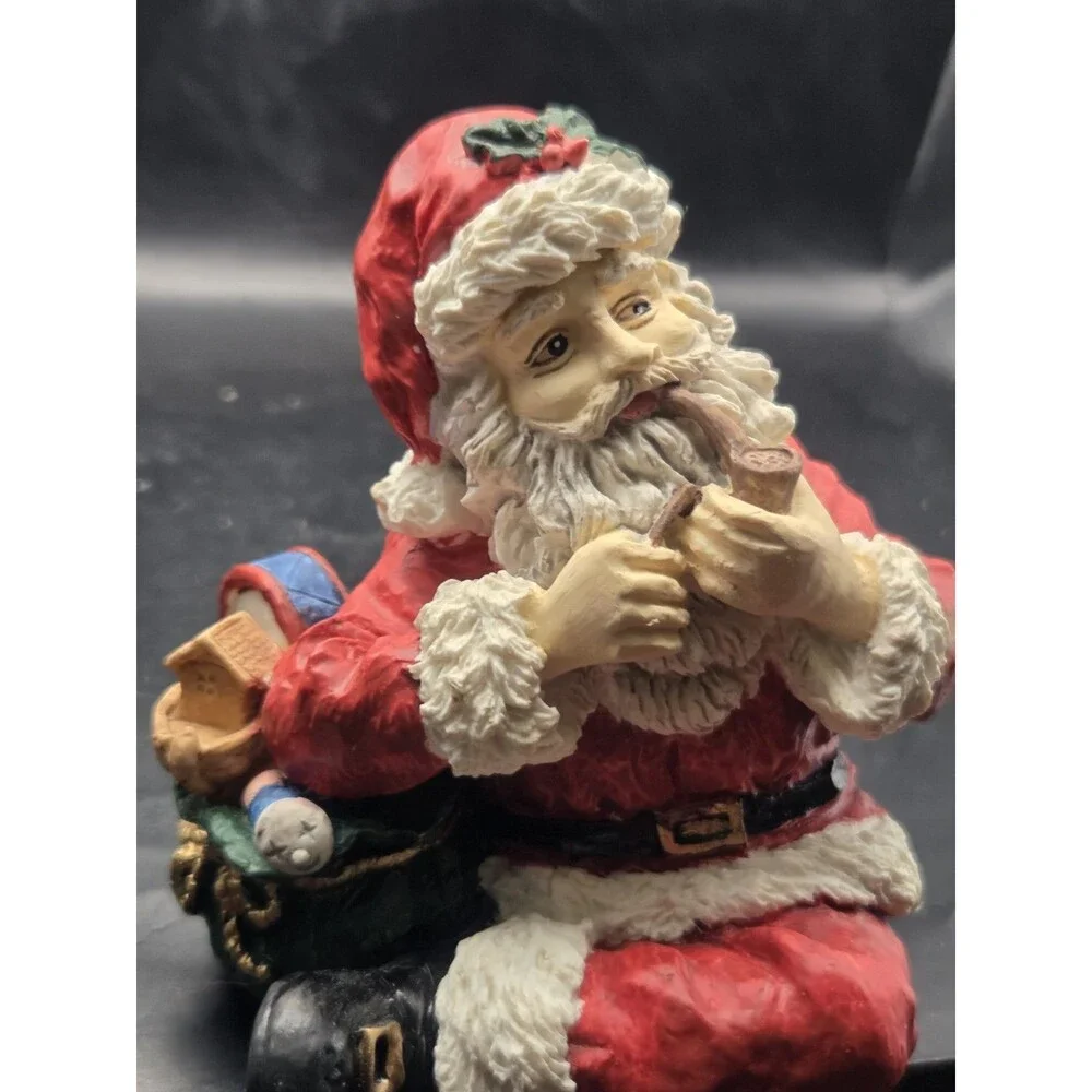 Vtg Artmark Santa Claus Leg Crossed Shelf Sitter Figurine Christmas Holiday 8